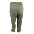 thumbnail image 2 of Style & Co. Womens Petites Denim Cuffed Capri Jeans Green 10P, 2 of 2