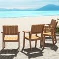 thumbnail image 7 of Wingyz Outdoor Patio Dining Chairs Set of 4 Armchair for Lawn Garden Backyard, Wood Color, 7 of 7