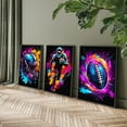 thumbnail image 4 of Hieng Football Canvas Wall Art Watercolour Color Splash Ink Rugby Poster Graffiti Cool Gaming Sport Themed Picture Print Artwork for Boys Teen Kids Room Playroom Wall Decor（Only canvas）, 4 of 6