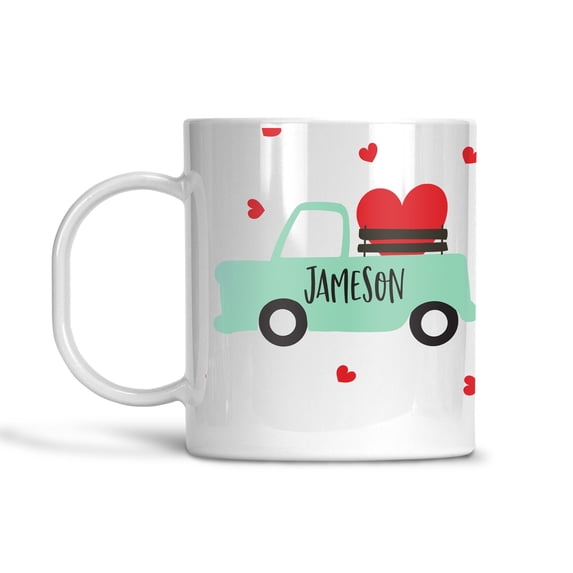 Valentine Truck Mug | Valentines Day | Gift Idea | Personalized | Dishwasher Safe | Microwave Safe