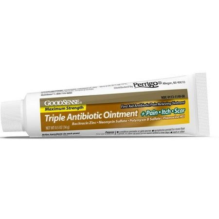 GoodSense Triple Antibiotic First Aid Ointment, Maximum Strength, 0.5 oz