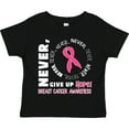 thumbnail image 3 of Inktastic Never Give Up Hope Breast Cancer Awareness Boys or Girls Toddler T-Shirt, 3 of 5