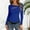 Blue, variant on Womens Long Sleeve Shirt Fashion Cutout Tops Basic Shirt Ribbed Slim Shirts Tee Tshirts Tunic Top Blue