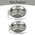 thumbnail image 3 of Baby Plates – Stainless Divided Plates for Toddlers Dishwasher ，2 Size/Canteen Student Three-Grid Fast Food Plate A 22# Small Round Three-Grid, 3 of 9