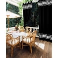 thumbnail image 5 of nqOlkjepod Outdoor Curtains for Patio Waterproof, Black Striped Outdoor Privacy Panels Grommet, Farmhouse Black White Stripes Blackout Outside Curtains for Porch/Cabana/Pergola 54"x84", 2 Panels, 5 of 8