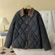 thumbnail image 1 of Parkas de manga larga para mujer, chaquetas acolchadas cálidas para mujer, chaqueta acolchada lisa de manga larga con estampado floral, abrigos con bolsillos, blusa para mujer, 1 of 9