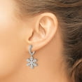 thumbnail image 3 of 14k White Gold Diamond Snowflake Earrings EM5538, 3 of 4