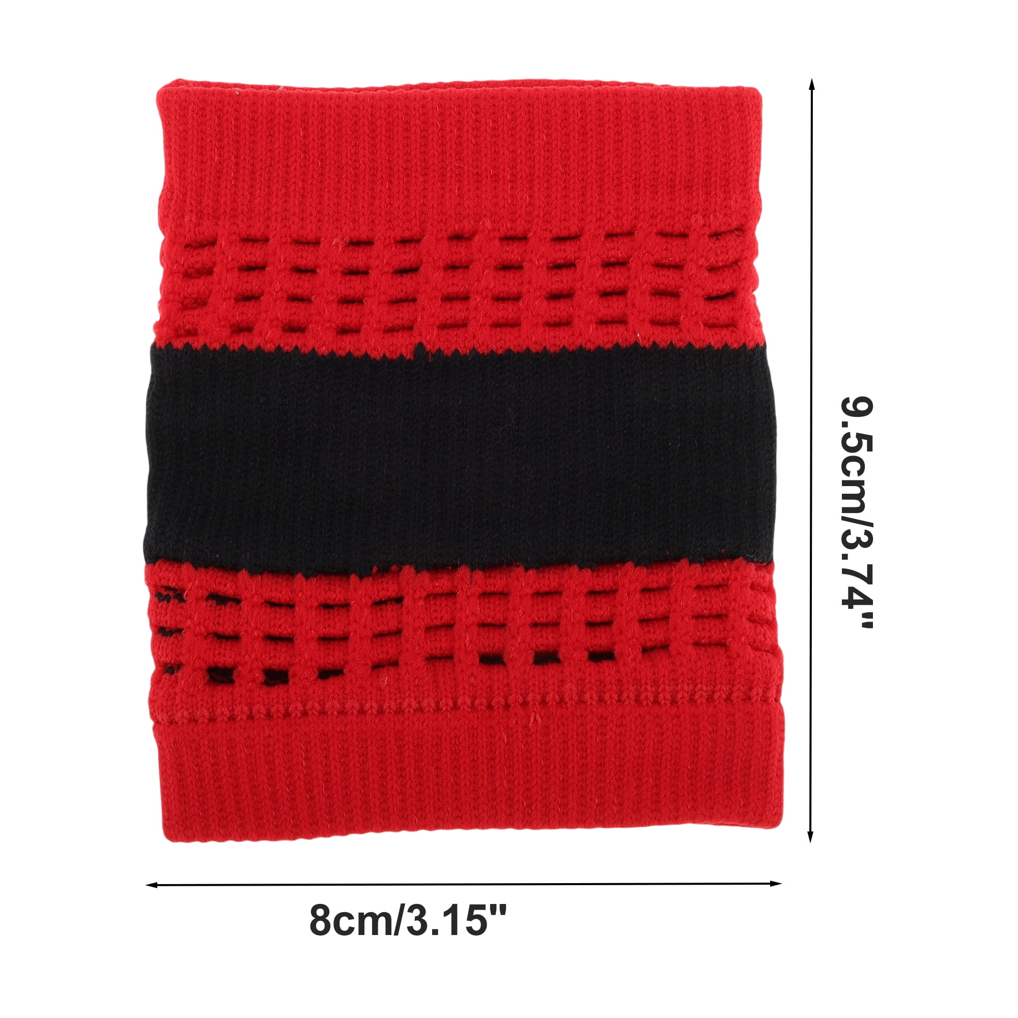 Unique Bargains Durable Perspiration Wicking Wrist Sweatbands 1 Pc Red Black