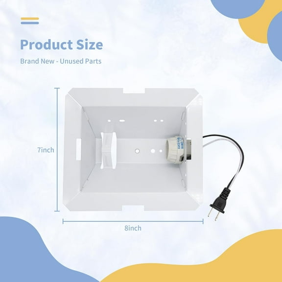 GHRTGR-S97014212 Light Reflector with Socket Fit for Broan NuTone 763N HB80RL 678 679 655-C 679L 683L 763N HD50LNT