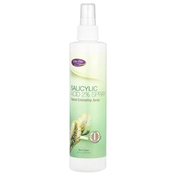 Life-Flo Salicylic Acid Spray | Topical Exfoliating Spray | 2% Salicylic Acid for Skin, Fine Lines, Wrinkles, Acne | 8 oz