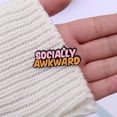 thumbnail image 4 of Letra Broche SOCIALLY Esmalte Pins Social Pins Divertido Decir Insignias Unisex Sarcástico Broches Spille, 4 of 7