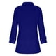 thumbnail image 4 of ICHUANYI Clearance Women Fashion Long Sleeve V-neck Woolen Overcoat Solid Color Button Overcoat(Blue, S) ICHUANYI WER2023081513876, 4 of 6