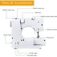 thumbnail image 4 of Smusei Portable Mini Sewing Machine with Accessories Included, 4 of 6