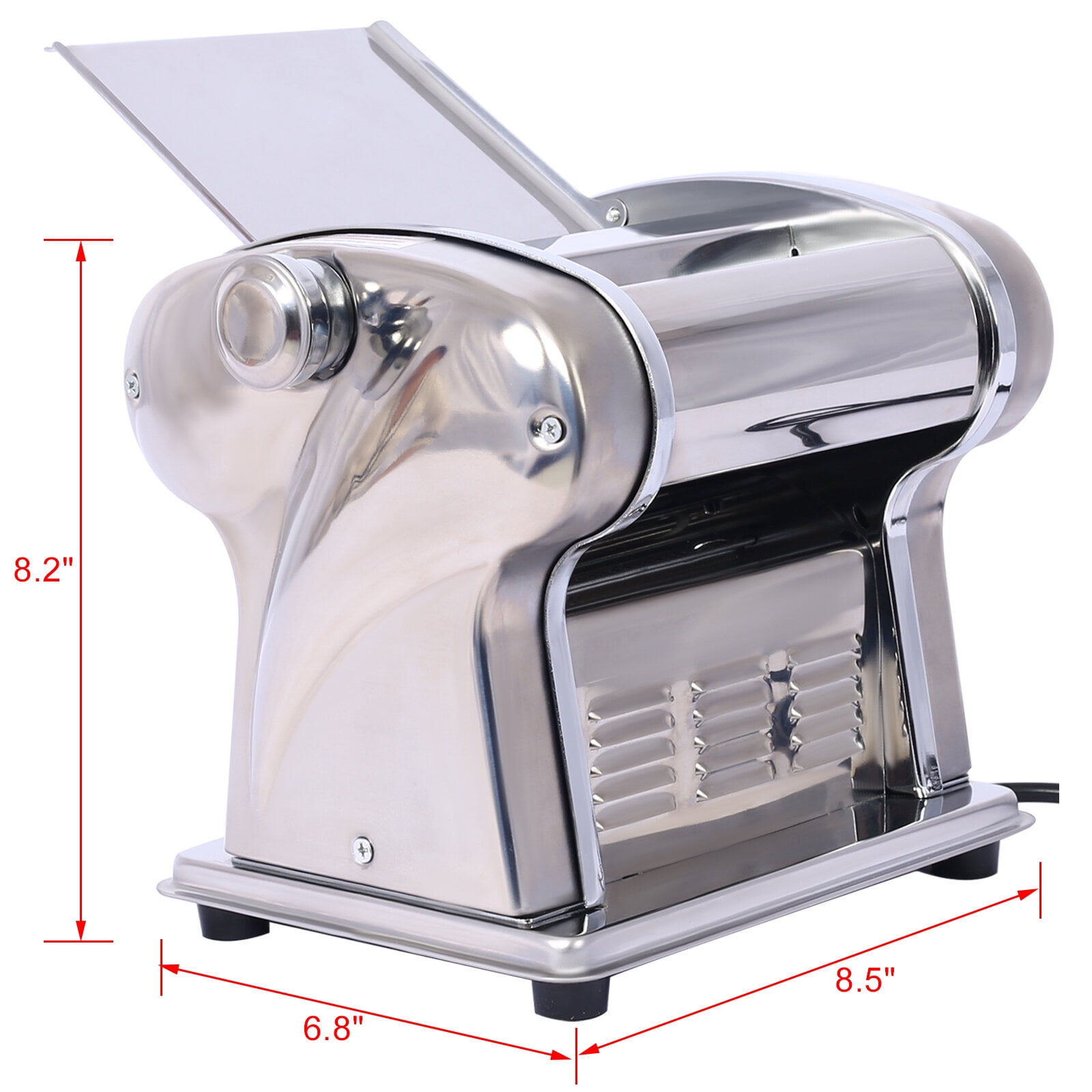 Electric Pasta Maker Noodle Maker Pasta Making Machine Dough Roller Cutter Thickness Adjustable Stainless Steel US 110V 135w one blade 2.5mm round noodle,