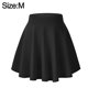 thumbnail image 2 of Mini falda de patinaje informal con cuerno elástico multifuncional básica en blanco y negro para mujer, falda plisada con forro Zhivalor BST3033266-1, 2 of 6