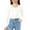 White, variant on AHTJRT Long Sleeve Ribbed Knit Shirts for Girls Boys Comfy Soft Casual Slim Fit Crewneck Baselayers Fall Winter Athletic Basic Tops Tees Black 8-11 Years