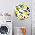 thumbnail image 7 of ZXCXRQFa Green Leaf Lemon Round Wood Wall Clock, 10 Inch Battery Operated Analog Quiet Desk Clock for Home,Kitchen,Office,School,Bathroom, 7 of 7