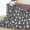 thumbnail image 6 of Honeii Lovely Penguin Print Fleece Blanket - Throw Blanket for Bed, Sofa, Couch, Camping, and Travel , Microplush Ultra Soft Warm Blanket-50"x40", 6 of 7