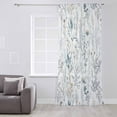 thumbnail image 3 of Spring Floral Semi Sheer Curtains Drapes for Living Room, Bedroom, French Doors Window 45 Inches Long, Vintage Botanical Watercolor Rod Pocket Chiffon Curtain Drapery Voile Draperies Panel, 3 of 6