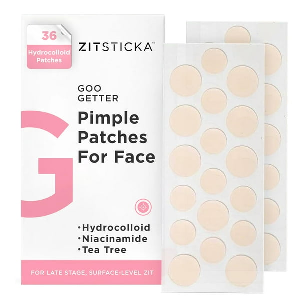 Pimple Patches ZitSticka GOO GETTER para rostro y cuerpo, paquete de 36