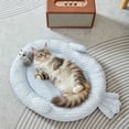 thumbnail image 1 of Cama refrescante para todas las estaciones para perros y gatos, alfombra ligera y transpirable para dormir, funda portátil para sofá en climas cálidos, de 51x42 cm o 63x52 cm., 1 of 6