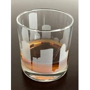 Rocks Whiskey Old Fashioned 11oz Glass Houston Texas Skyline