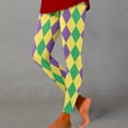 thumbnail image 1 of MKLEKYY Leggings deportivos para mujer, mallas deportivas cómodas para mujer, pantalones con estampado de carnaval, mallas elásticas suaves y de color block., 1 of 4