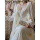 thumbnail image 1 of French Sweet Vintage Fairy Dress Women 2022 Autumn Lace Sexy Casual Korean Dress Female Court Chiffon Elegant Long Strap DressesM Gao Jinjia LED, 1 of 2