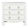thumbnail image 5 of SAFAVIEH Dion Classic Solid 3 Drawer Chest, White/Gold Handles, 5 of 10
