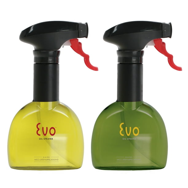 Evo Oil Sprayer Bottle, Non-Aerosol for Olive Oil and Cooking Oils, 8-ounce  Capacity, Set of 2 - Walmart.com