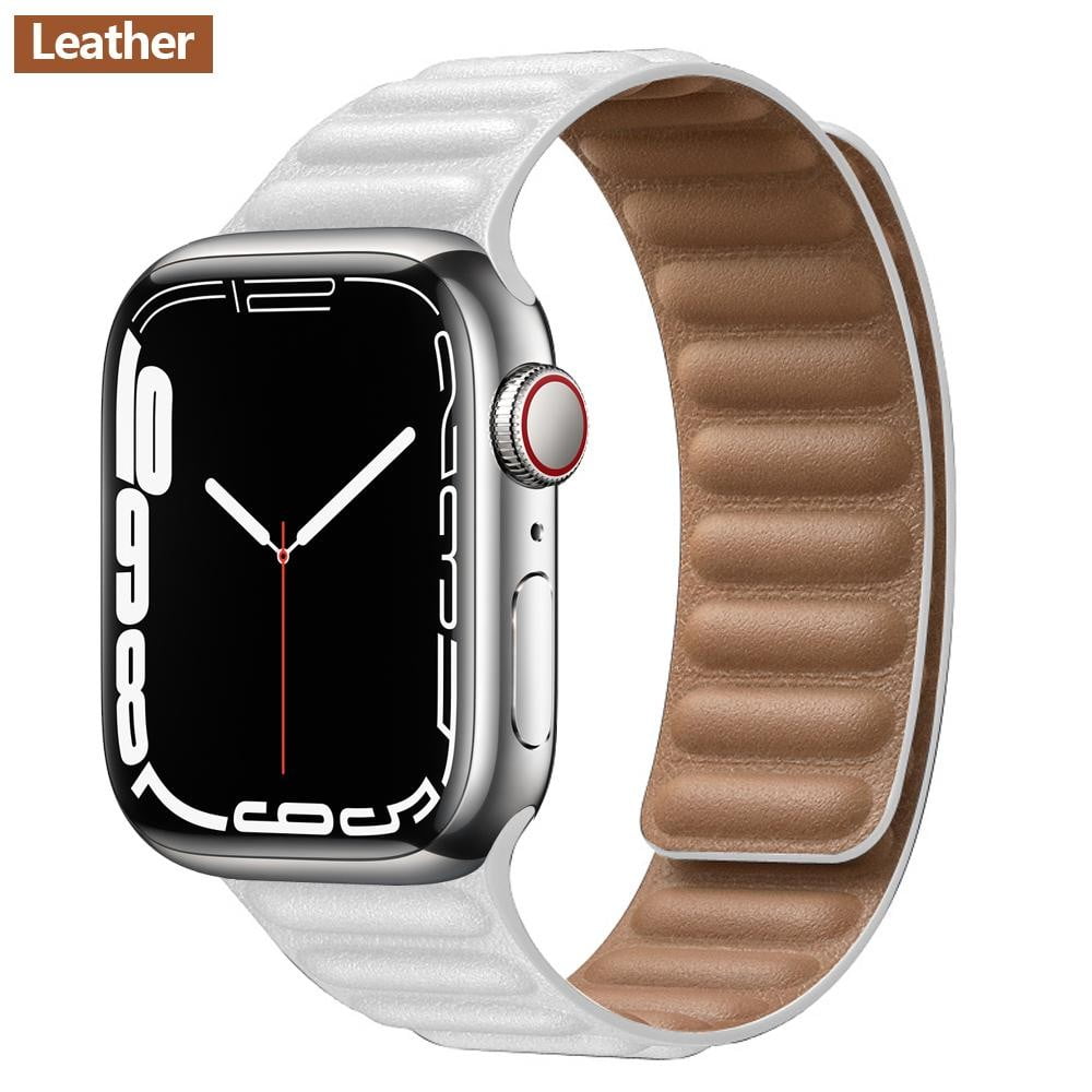 ルイヴィトン apple watch strap for Men ALMNVO Leather Link Band for Apple Watch Bands 44mm 45mm 38mm 42mm