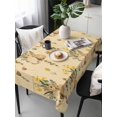 thumbnail image 2 of Easter Rabbits Rectangle Tablecloth, Spring Yellow Flowers Country Plants Yellow Waterproof & StainResistant Tablecloth, Washable Oil-proof Table Cover for Dining/Party/Wedding/Buffet 54x108 In, 2 of 9