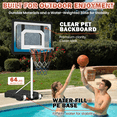 thumbnail image 2 of Danrelax Pool Basketball Hoop, Height Adjustable 3.9" to 6.9", Blue PE Frame, Water Base, Includes Air Pump, 8-Inch Rubber Ball, Indoor & Outdoor Use, 2 of 7