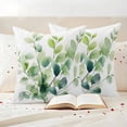 thumbnail image 3 of Spring Botanical Green Outdoor Waterproof Pillow Covers, Farmhouse Blooms Leaves Decorative Square Throw Pillowcase Sofa Cushion Sham for Patio/Couch/Chair, 20"x20" 2 Pack, 3 of 8