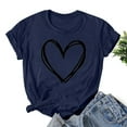 thumbnail image 2 of BLVB Valentine's Day Shirts for Women Heart Cute Graphic T Shirts Casual Short Sleeve Summer Tops Tee Gifts for Her, 2 of 3