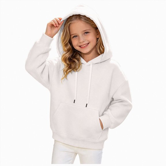Gubotare Baby Hoodies Boy Boys Hoodies Sweatshirts Casual Long Sleeve Pullover 3T 4T (White,3-4 Years)