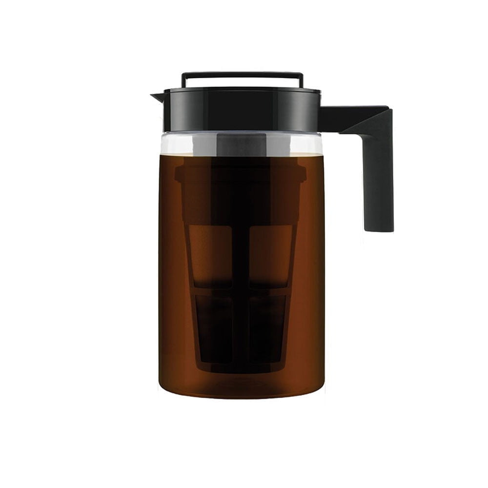 Coffee Kettle with Filter,900ML Cold Brew Iced Coffee Maker Airtight Seal Silicone Handle Coffee Kettle 