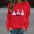 thumbnail image 6 of Women Christmas Sweatshirt Long Sleeve Vintage Vacation Top Holiday Casual Winter Tops Loose Xmas Tree Funny Blouse Trendy Crew Neck Shirt 2025, 6 of 6