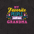thumbnail image 4 of Inktastic My Favorite People Call Me Grandma with Flowers Women's Plus Size T-Shirt, 4 of 5