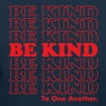thumbnail image 3 of Teelocity Be Kind Repeat Graphic T-Shirt (Small - Standard Fit, Navy Red Type), 3 of 4