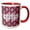 Red/White, variant on 3drose, I Love You Basket Weave- Romantic Art- Valentines, 15oz Two-tone Red Mug