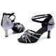 thumbnail image 3 of Zapatos de baile de fiesta para mujer, calzado de satén brillante con diamantes de imitación, fondo suave, zapatos de baile latino, zapatos de baile de Salsa, 3 of 4