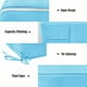 thumbnail image 3 of Geemuslly Juego de Cojines para Sofá de Dos Plazas para Exteriores de 48 x 24, Cojines de Repuesto Impermeables y Resistentes a la Decoloración para Sofá, Banco O Columpio: Soporte Grueso para Asiento y Respaldo, Azul Cielo, 3 of 7