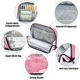 thumbnail image 4 of Pencil Bag with Magnetic Foldable Base Large Capacity Stand-Up Pencil Case Durable Nylon Pen Pouch Pink Dreamy Heart, 4 of 7