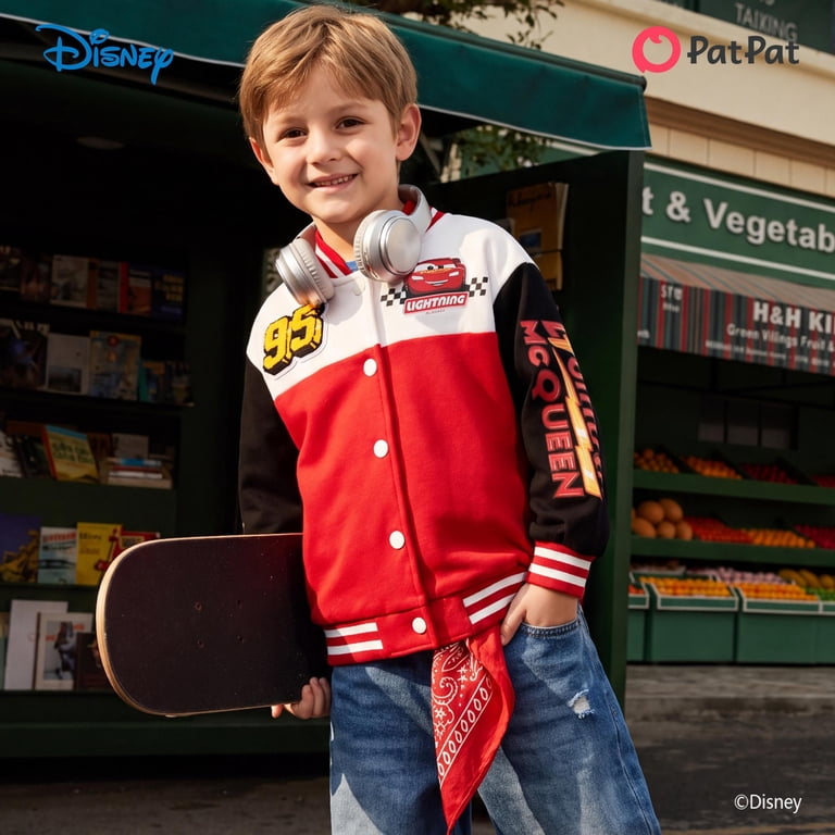 Disney Cars Boys Lightning McQueen Bomber Jacket photo 5
