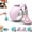 Pink, variant on 2-in-1 Portable Dog Water Bottle with Foldable Silicone Bowl, 10oz/285ml Leak Proof Pet Water Dispenser, 304 Stainless Steel Travel Dog Water Bottle for Walking Hiking Camping (Pink+Print)