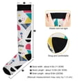 thumbnail image 3 of FORMRS Womens Knee High Socks Casual Long Thick Travel Daily Wear, 1 Pair, Black Retro Pattern, 3 of 6