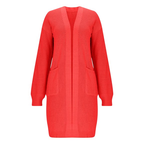 wdsxpo Womens Long Cardigan Sweaters Open Front Oversized Coat with Pocket for Women Going Out Fall Winter Knit Design Coats