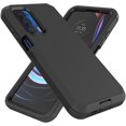 thumbnail image 1 of wonima11 Heavy Duty Defender Case for Motorola Moto Edge 2021/5G UW, Black, Rugged, Shockproof, Dustproof, 3 in 1 Design, Military Grade Protection, 1 of 1