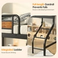 thumbnail image 6 of Twin Metal Loft Bed with Guardrails and Built-In Ladder, 6 of 7